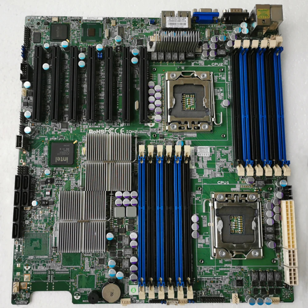 Supermicro 서버 마더보드 Xeon 프로세서 5600/5500 시리즈 DDR3 SATA2 PCI-E 2.0 듀얼 포트 기가비트 이더넷 IPMI X8DTH-IF