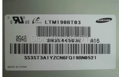 A 등급 6개월 LTM190BT03 19.0 LCD 패널 디스플레이 1440 RGBx900 WXGA