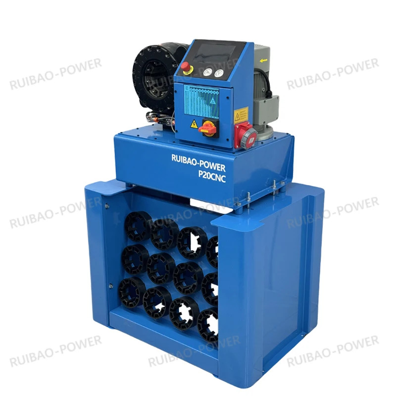 RUIBAO 가공 솔레노이드 밸브 Eaton 스위치 대만 모터 P20CNC 호스 압착 기계
