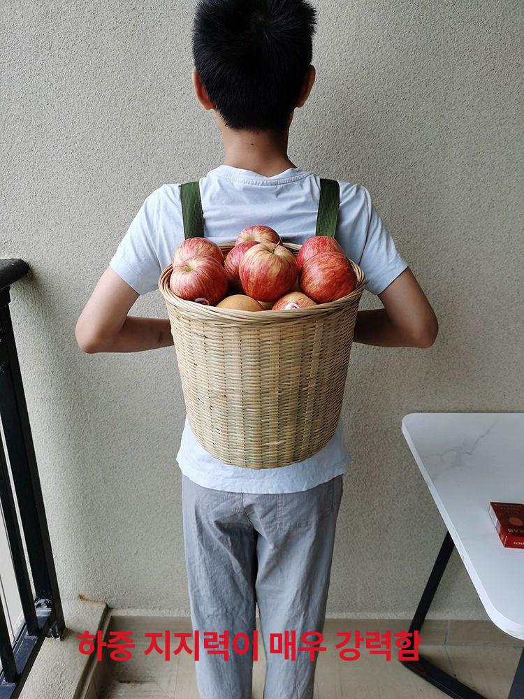 채집용 바구니 등짐 배낭 장보기 소쿠리 나물채취가방 버섯 지게 농가 등산 담기 - 상세 이미지 4