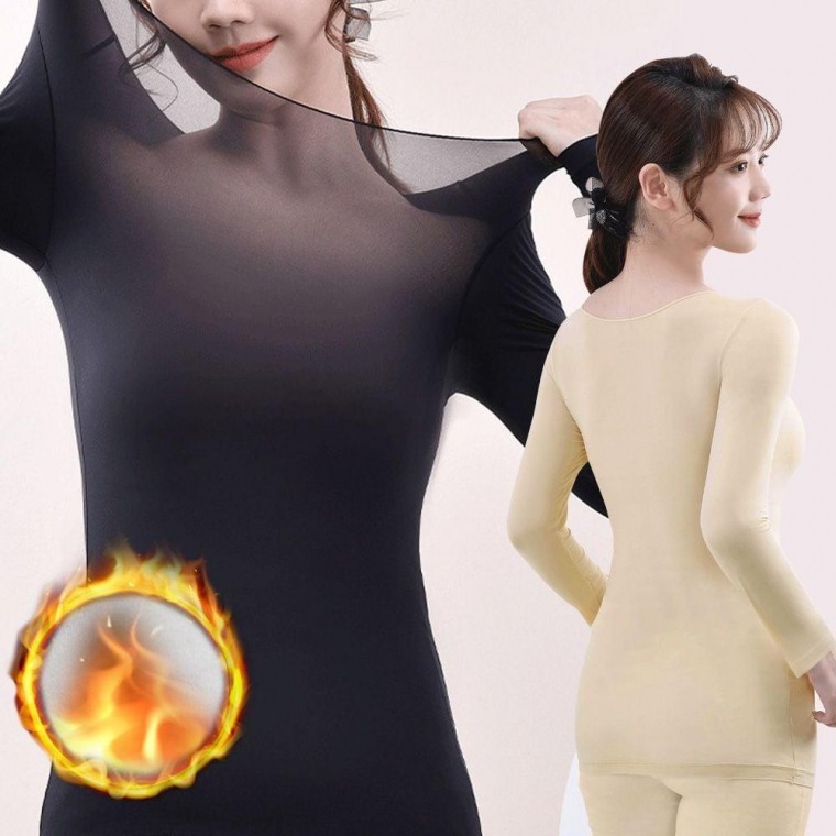 여성 스판 내복 방한 내의 히트 이너웨어 상하의 세트 남자 기모 실내복 남성 언더웨어 - 상품 이미지