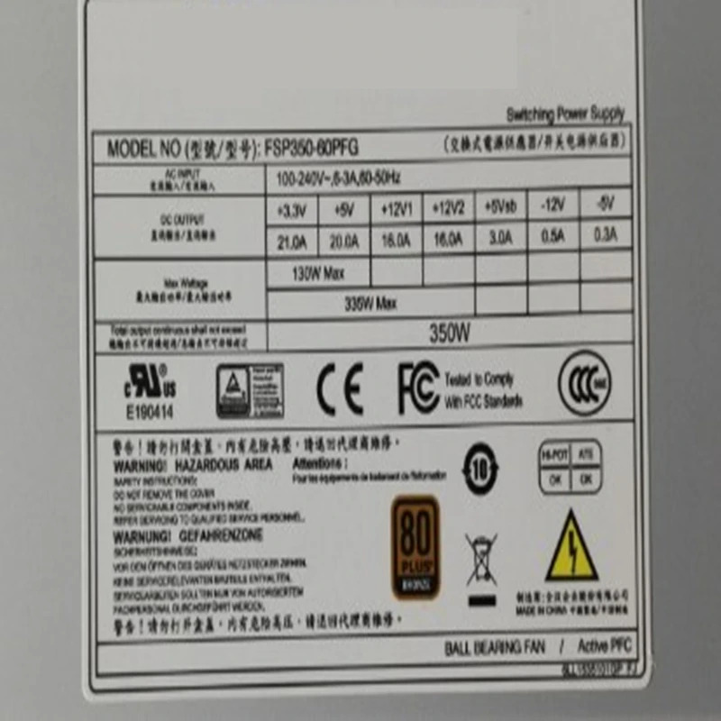 PSU 스위칭 전원공급장치 FSP350-60PFG FSP350-70PFL FSP350-60GLC FSP350-60GLN 키트 FSP Advantech 80plus Bronze 3