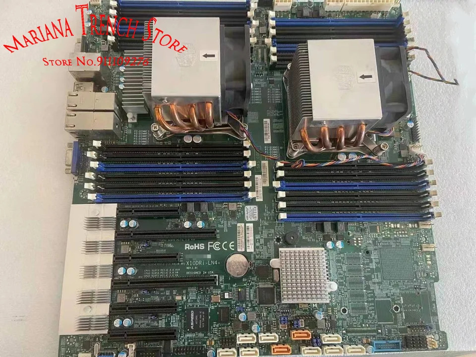 Supermicro 마더보드X10DRi-LN4 LGA2011 E5-2600 v4 v3 군 DDR4 쿼드 LAN 포함I350 GbE