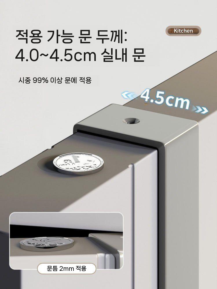 문걸이 후크행거 무타공 도어수납 걸이 짧은 7후크 (46cmx12cm) - 상세 이미지 2