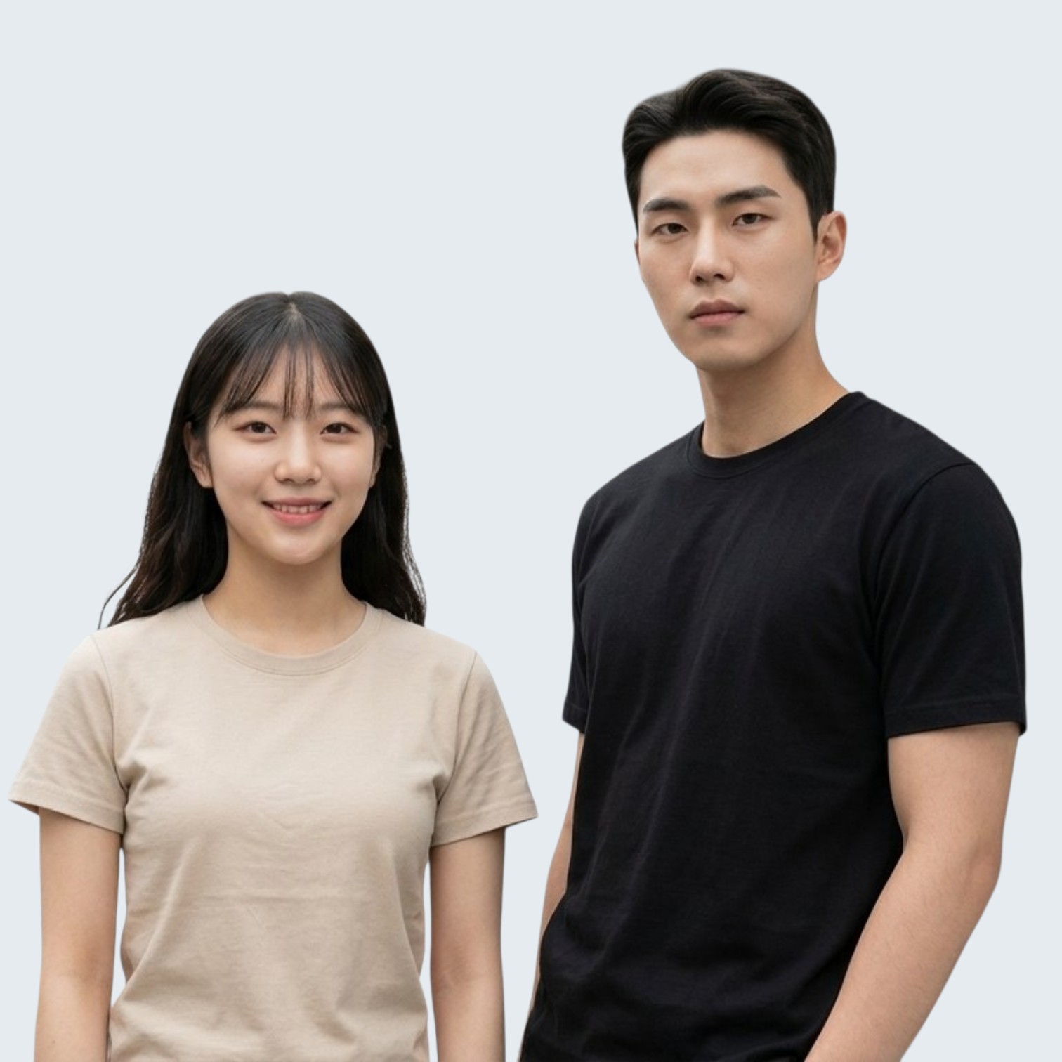 무지 반팔티 코마사 24수 면100% 13컬러 남녀공용 기본 라운드 해시태그 에센셜 - 상품 이미지