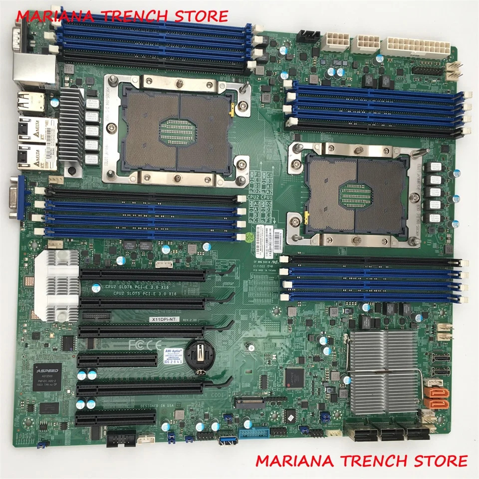 슈퍼마이크로 마더보드X11DPi-NT Xeon 확장 프로세서 LGA-3647 DDR4 듀얼 LAN 10GBase-T X722 X557