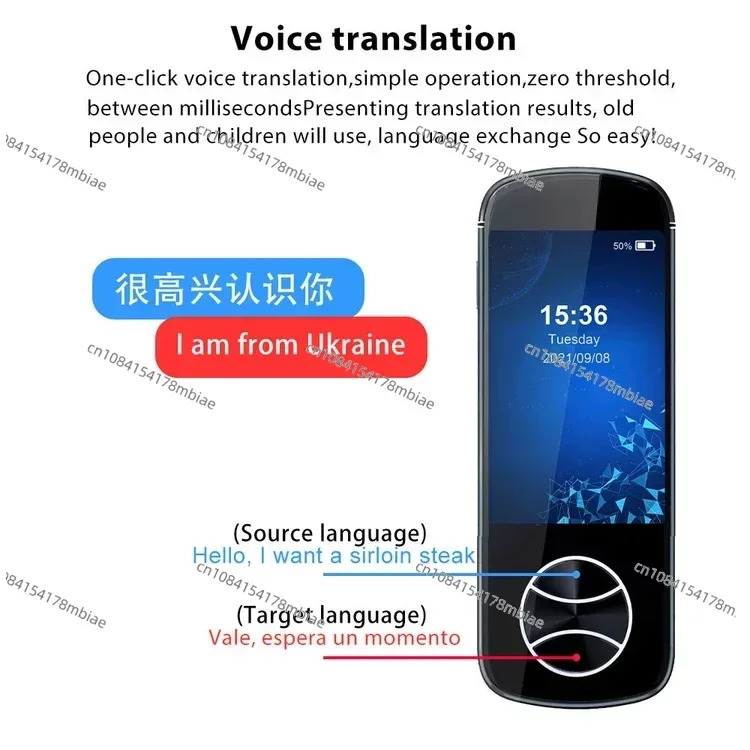 V10 번역기 107개 언어 3.0인치 터치스크린 스마트 음성 비즈