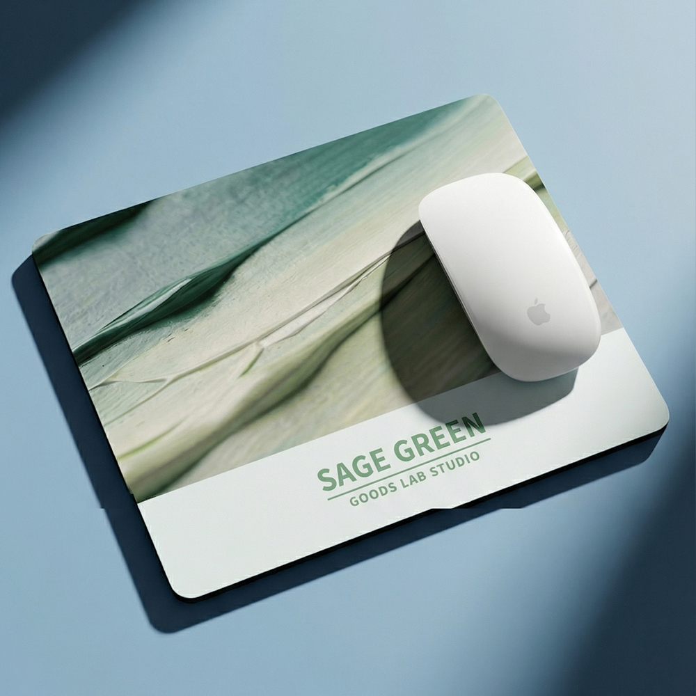 [무배당발] 유리패드 강화유리 마우스패드 게이밍 컬러시리즈 10종 SAGE GREEN - 상품 이미지