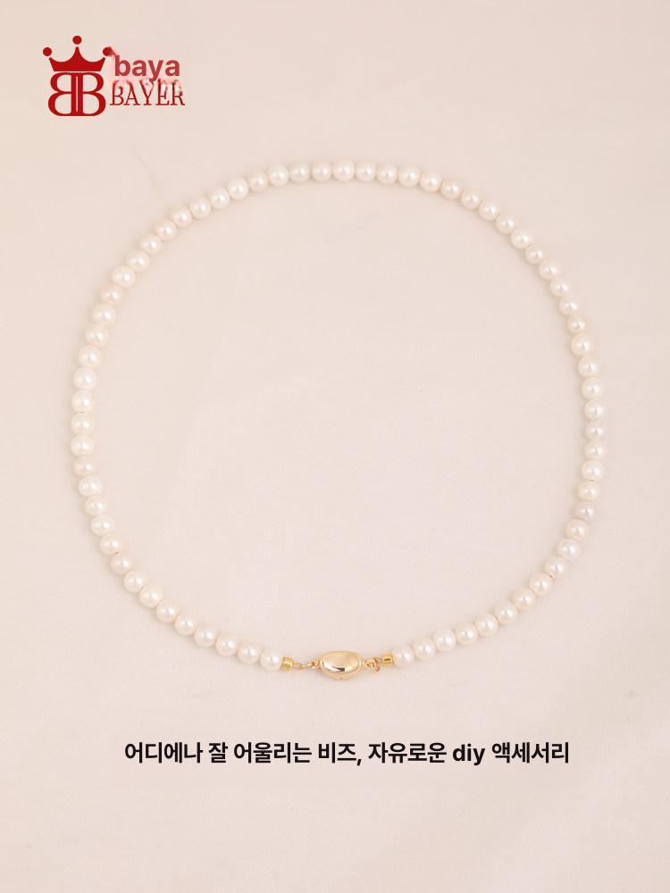 진주 플라스틱구슬 참 라운드 만들기 아크릴 원형 비즈공예 부자재 반원구슬 공예재료 - 상세 이미지 2