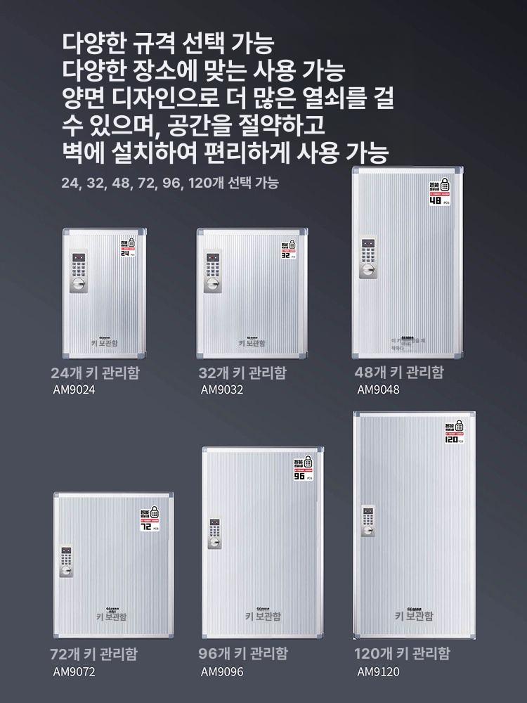 비밀번호 벽걸이열쇠보관함 다이얼 사무실 벽걸이형 키박스 번호키 디지털 금속 보안 - 상세 이미지 5