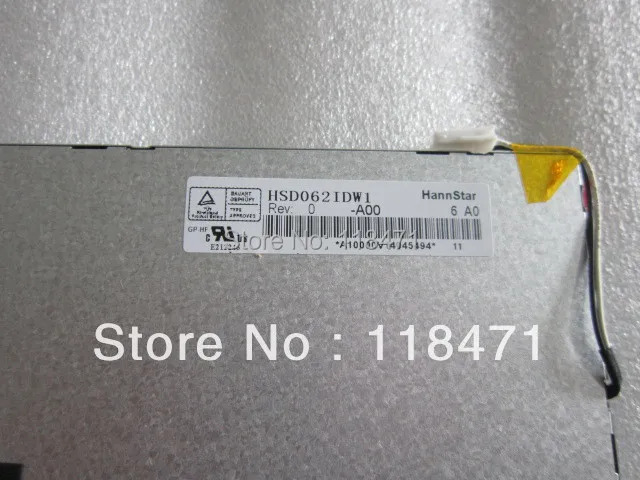 6.2 인치 LCD 패널 HSD062IDW1 800 RGB x 4800 WVGA 오리지널 A 등급 6 개월