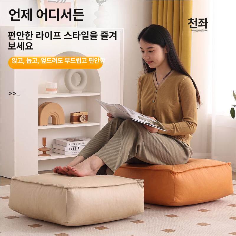 인테리어 원형스툴 다다미 발받침 카페 간이 좌식쿠션 스툴의자 보조의자 좌식스툴 - 상세 이미지 3