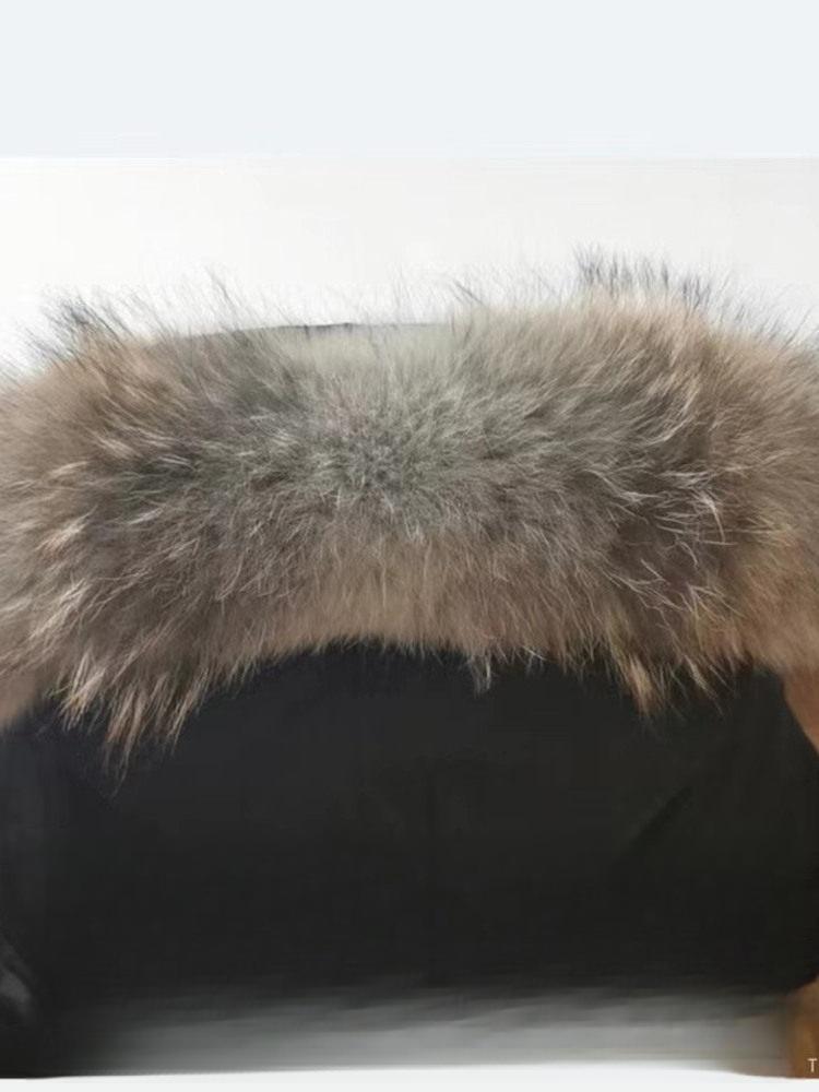 모자 라쿤 겨울패딩 후드 페이크털 페이크퍼 디자인 따뜻한 방한모 보온 - 상세 이미지 2