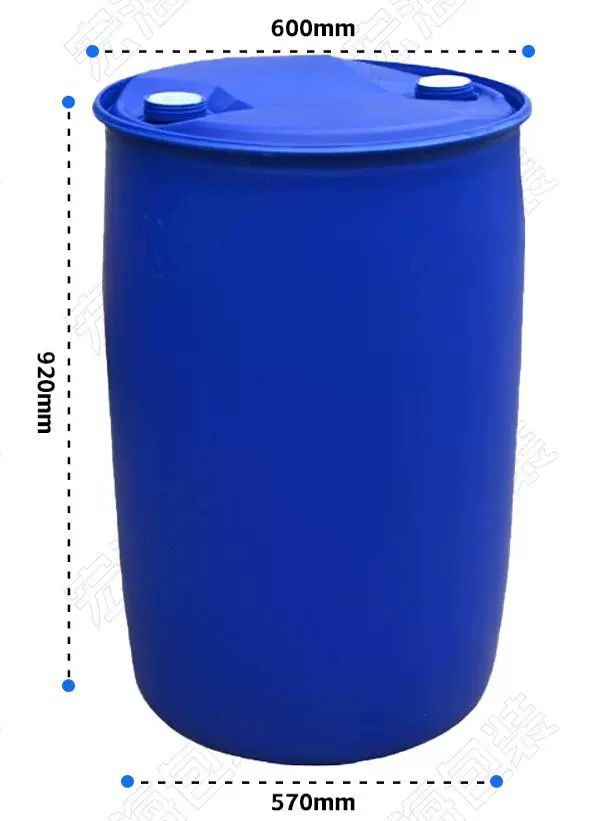 밀폐 플라스틱드럼통 200L 젓갈통 산업용 용기 원형 물통 발효통 공장 뚜껑 저장 보관 - 상세 이미지 3