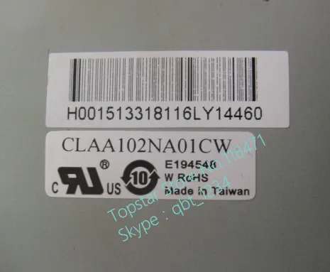 CPT 10.2 인치 TFT LCD 화면 CLAA102NA01CW 등급 A