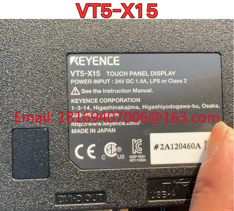 리퍼 VT5-X15 터치스크린 기능 리퍼는 정상