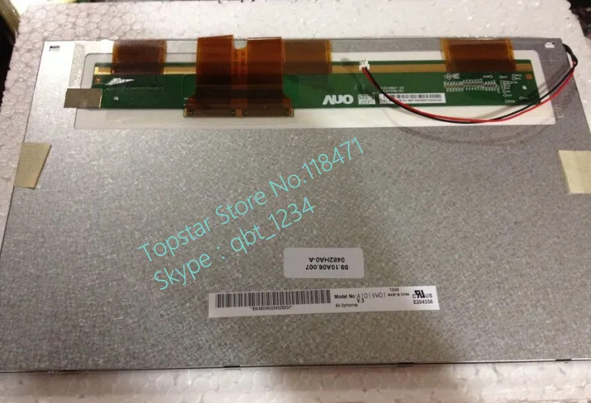 AUO 10.1 인치 TFT LCD 패널 디스플레이 화면 A101VW01 V3 WVGA 800RGBx480