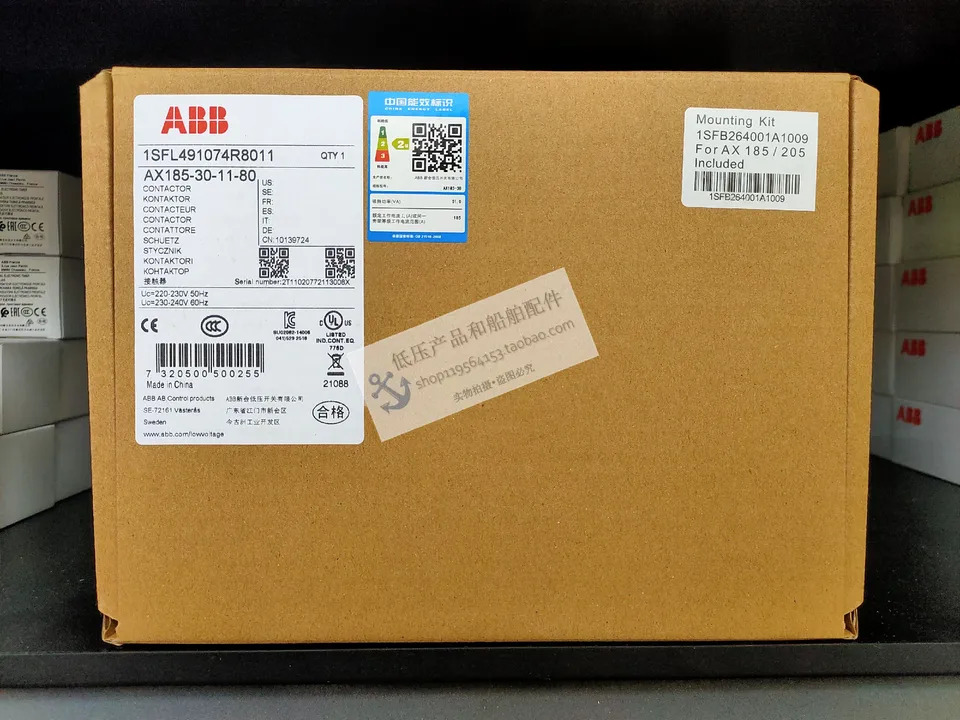 ABB 오리지널 AX 시리즈 접촉기 코일 전압 415-440VAC AX185-30-11-86 신