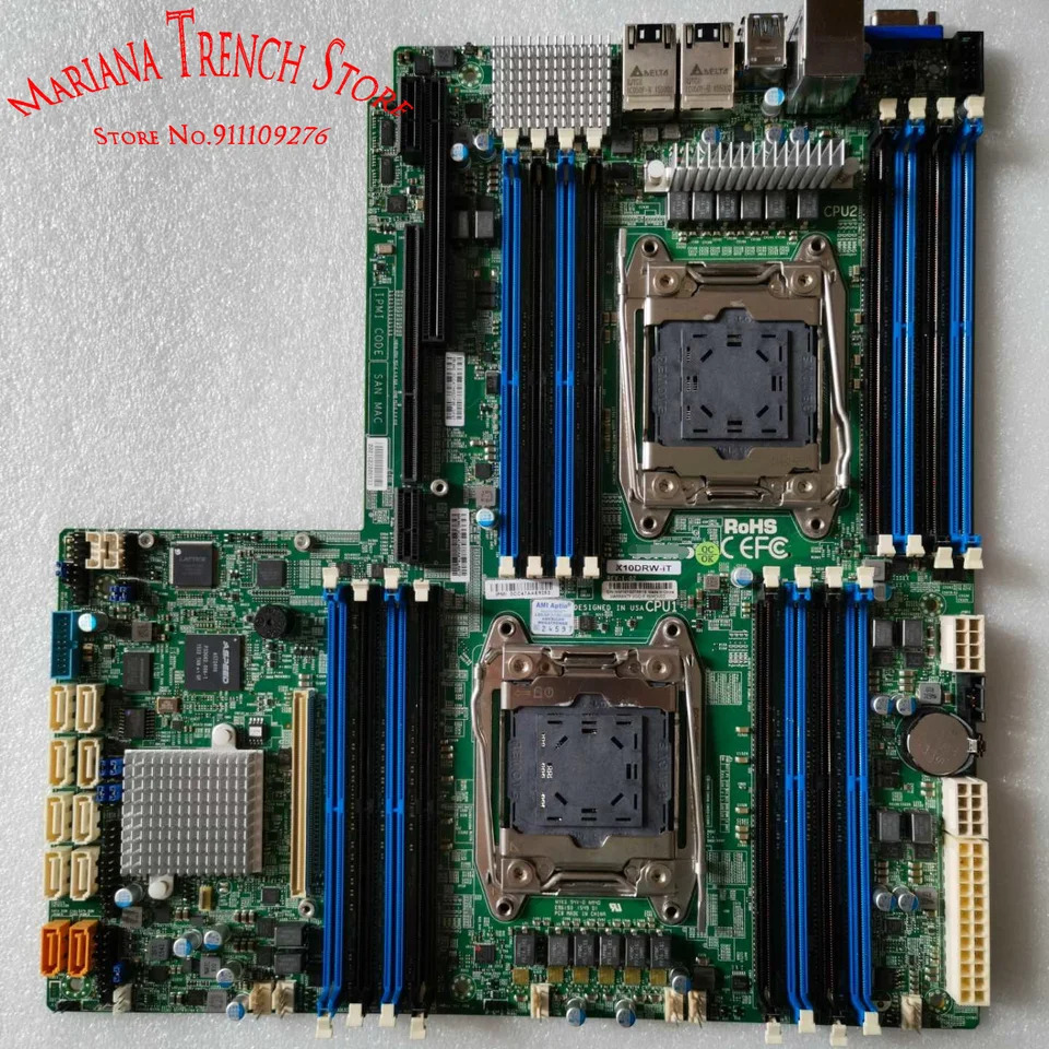 슈퍼마이크로 마더보드X10DRW-iT LGA2011 E5-2600 v4/v3 군 DDR4 X540 듀얼 포트 10GBase-T SATA3 6Gbps