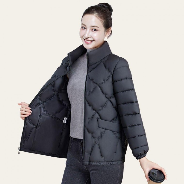 여성 경량 숏패딩 간절기 데일리 퀼팅 하프 점퍼 자켓 잠바 겨울 여자 기아 우터 가을아 - 상품 이미지