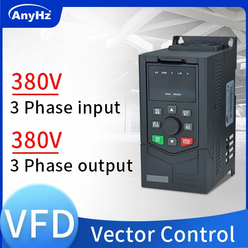 공장 고성능 AC 가변 주파수 드라이브 5hp호환 VFD 3상 8A 380V 4KW 모터 풍력 발전기주파수 인버터