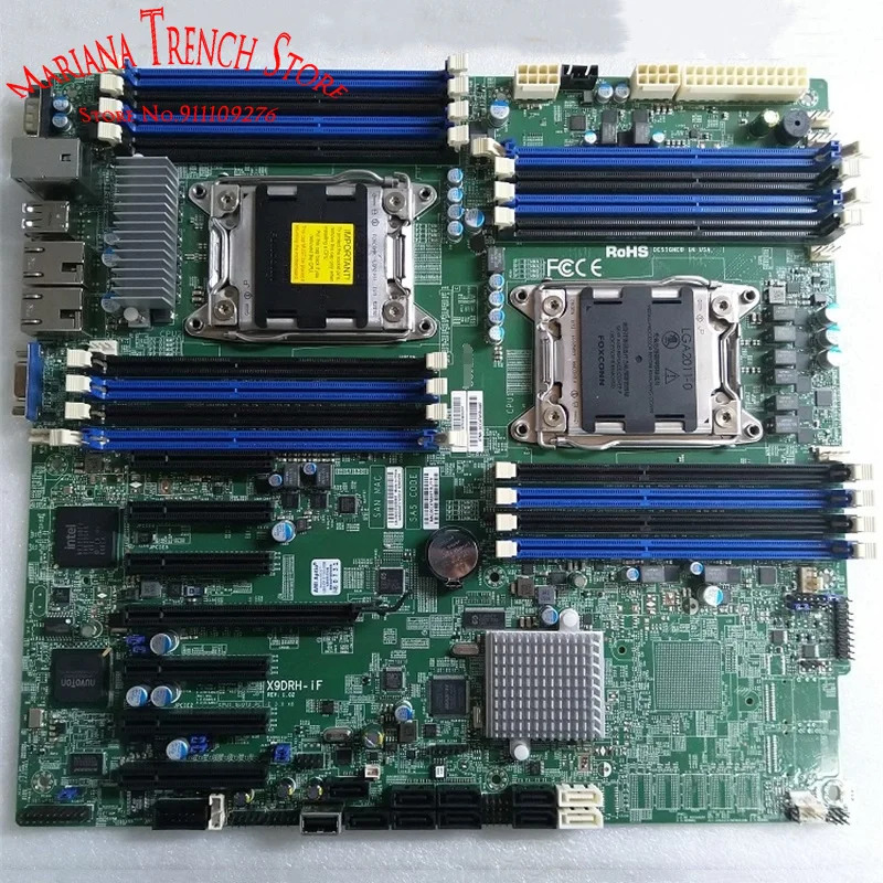 슈퍼마이크로 마더보드X9DRH-iF LGA2011 제온 E5-2600 V1/V2 패밀리 ECC DDR3 1 PCI-E 3.0x16 6 3.0x8