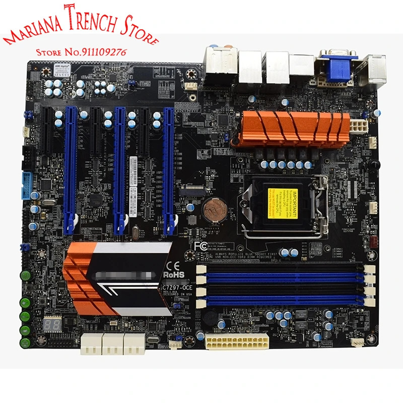 Supermicro 데스크탑 마더보드C7Z97-OCE LGA1150 4 세대 i3 i5 i7 시리즈 DDR4 PCI-E 3.0 SATA3