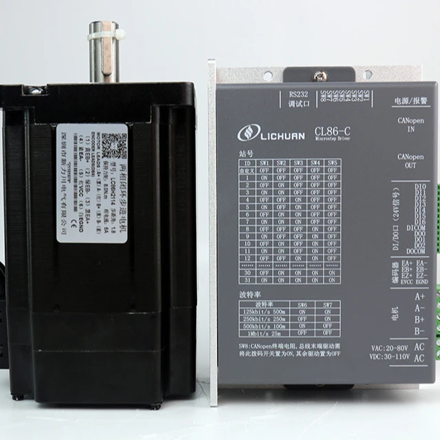LICHUAN CANopen 네마 34 스테퍼 모터 12N.m 7.5A 2상 루프 드라이버 키트 LC86H2150CL86C 포함