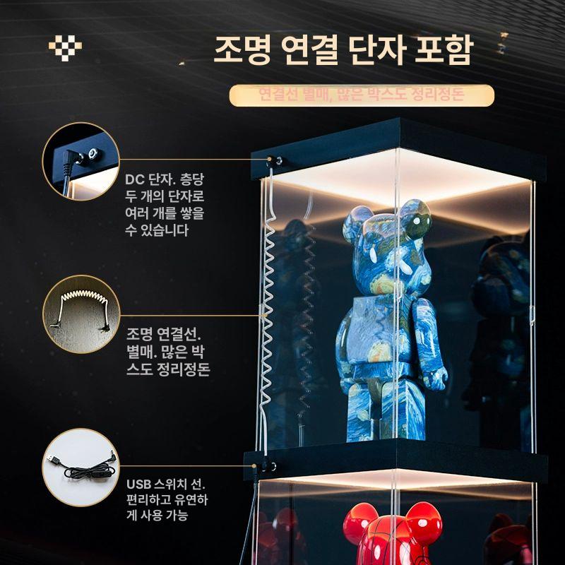 led 피규어케이스 전시대 상자 아크릴케이스 수납장 진열대 라이트 인형 모형 - 상세 이미지 3
