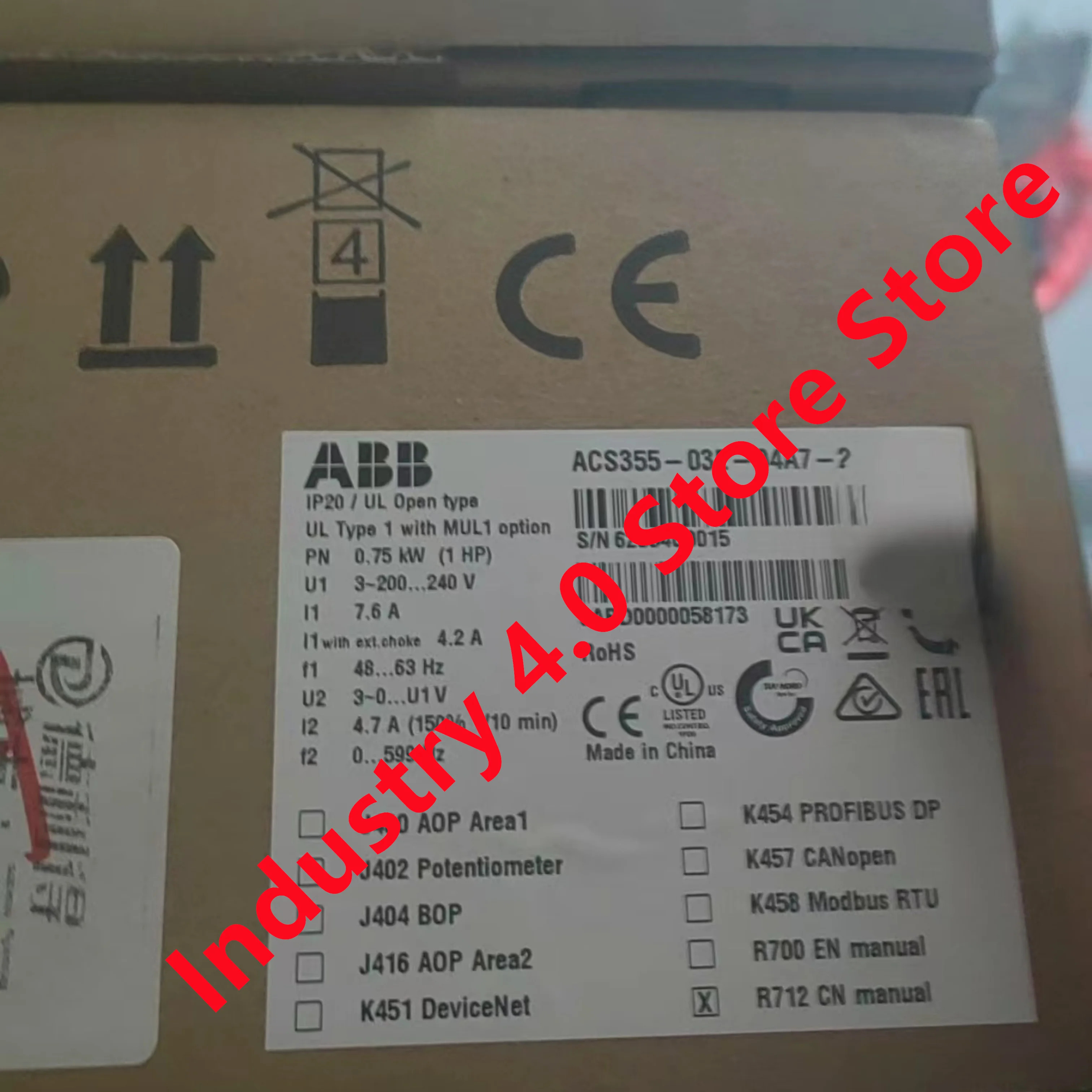 ACS355-03E-04A7-2 ACS355-03E-08A8-4 오리지널 신