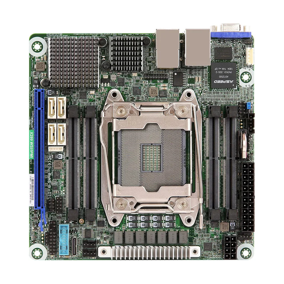 ASRock호환 워크스테이션 마더보드 X299 WSI/IPMI 단일 CPU 슬롯 LGA2066 DDR4 지원 X 시리즈 7 9세대