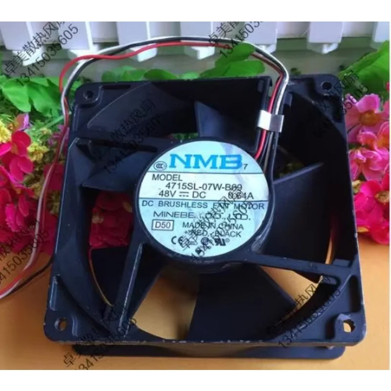 NMB-MAT 3 선 서버 냉각팬 4715SL-07W-B69 D50 DC 48V 0.64A mm