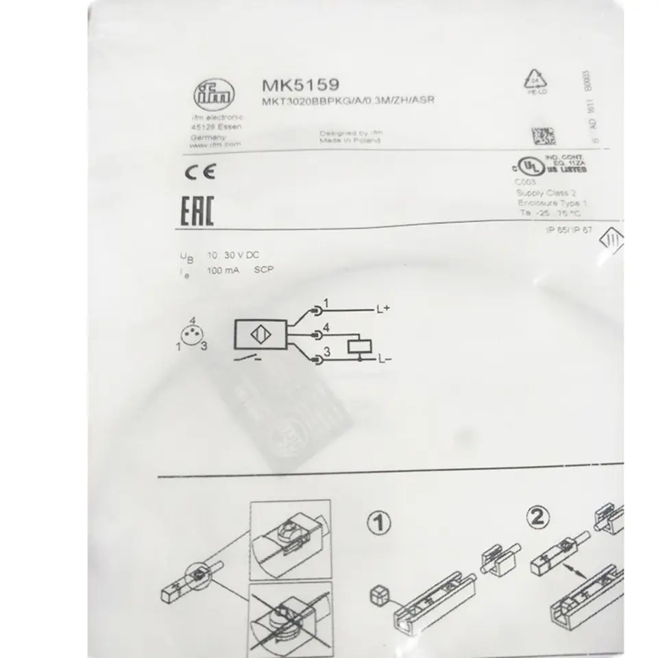 IFM T 슬롯 실린더 센서 MK515930 DC PNP 신
