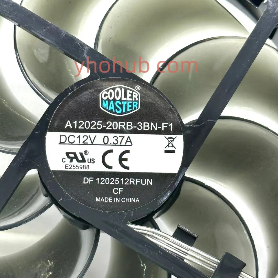 쿨러 마스터 A12025-20RB-3BN-F1 3 선 서버 냉각팬 DC 12V 0.37A 120X120X25mm