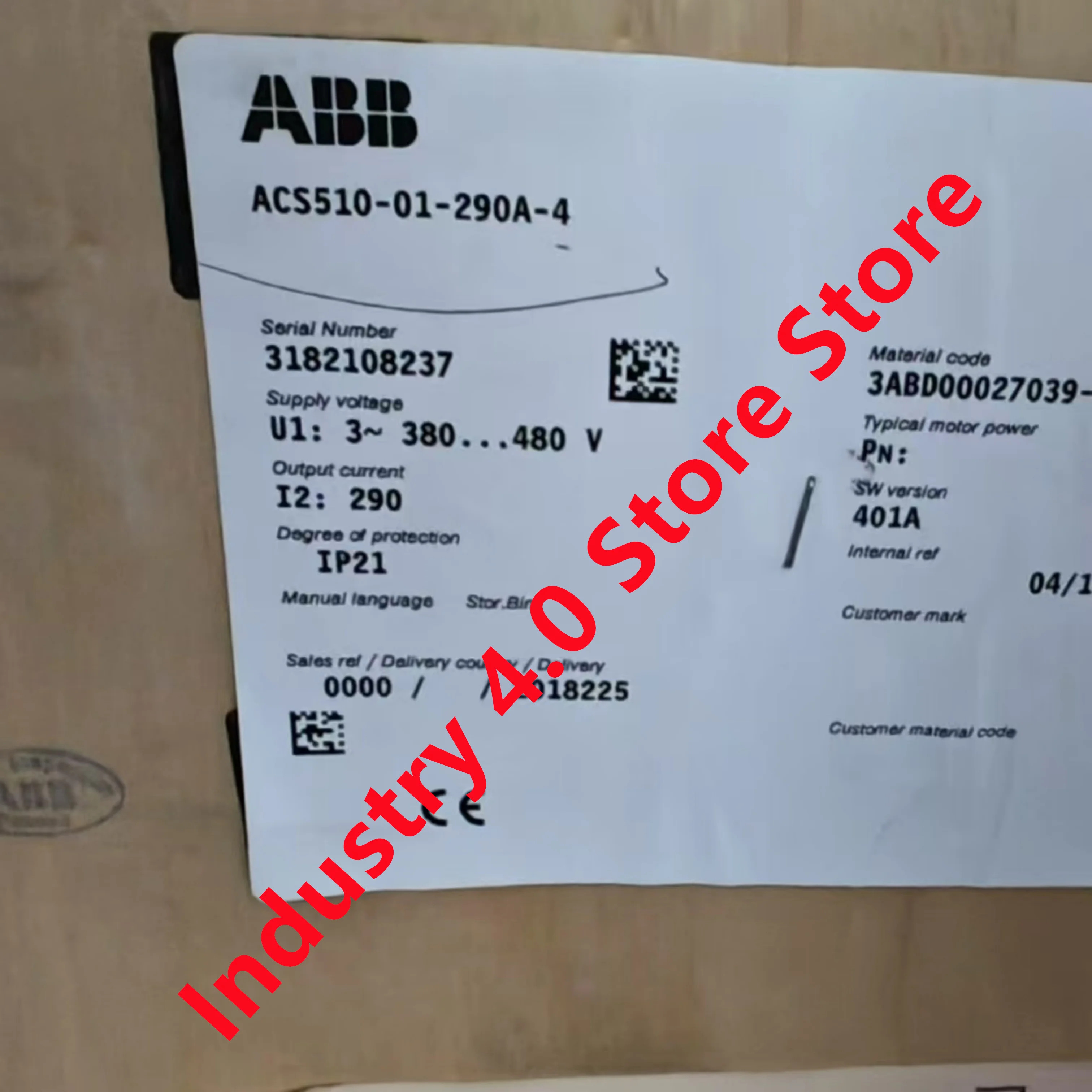 ACS510-01-246A-4 ACS510-01-290A-4 오리지널 신