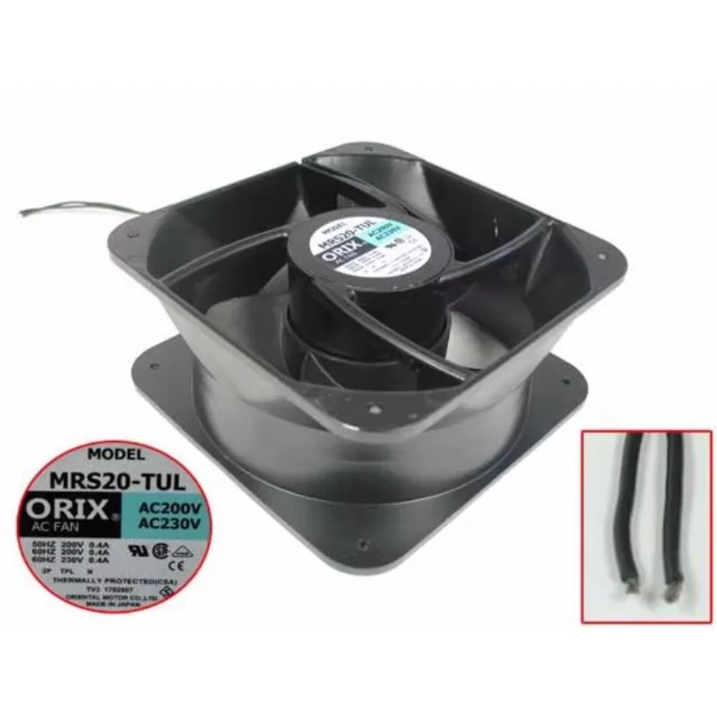ORIX MRS20-TUL 2핀 서버 냉각팬 AC 230V 0.40A 200x200x90mm