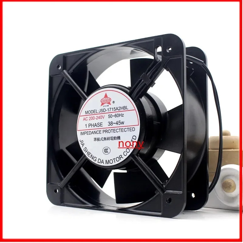 JIASHDA JSD-1715A2HBL 2핀 서버 냉각팬 AC 200V 38W 150x150x50mm