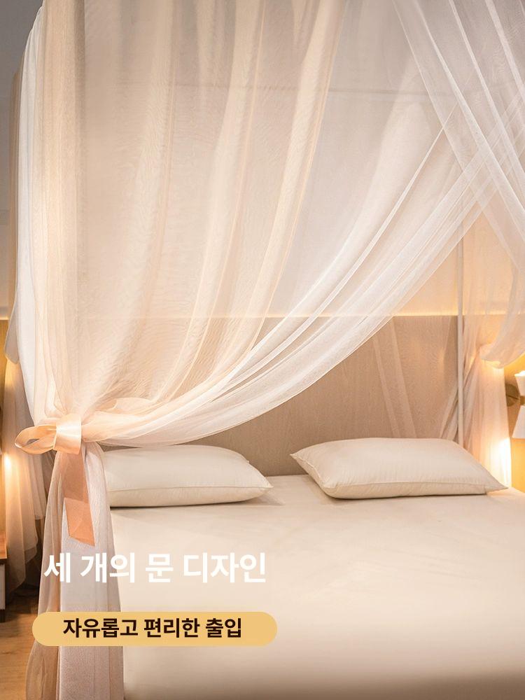 접이식 침대 캐노피 레이스 싱글 침실데코 인테리어 커튼 - 상세 이미지 5