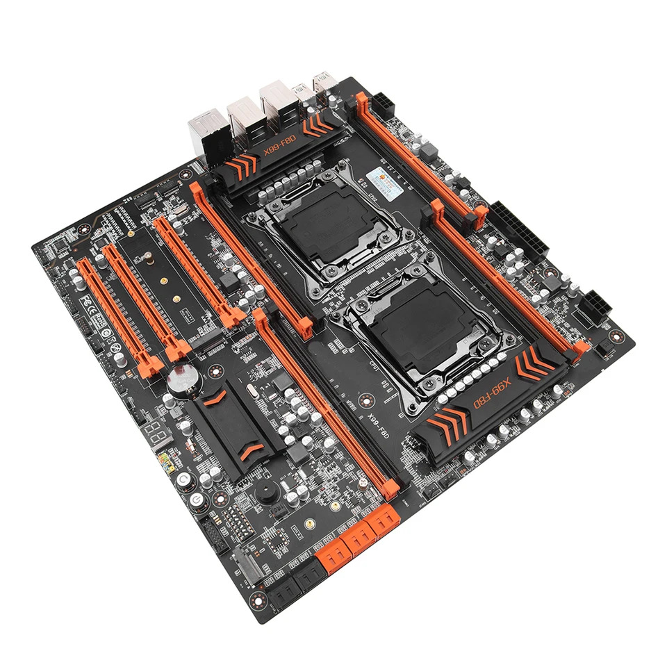 HUANANZHI 마더보드X99 F8D 듀얼 CPU X99 LGA 2011-3 E5 V3 DDR4