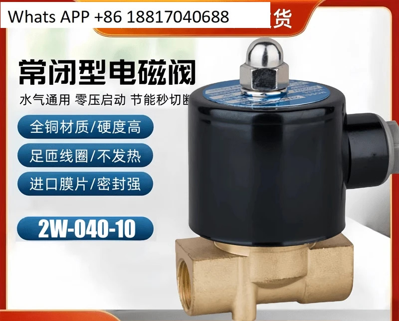 정상 솔레노이드 밸브 수증기 2W040-10 AC220V DC24V 제어 스위치 3분 실외 방수 모델