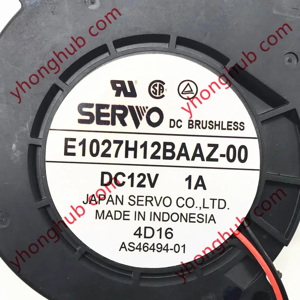 일본 서보 E1027H12BAAZ-00 2 와이어 서버 블로워냉각팬 DC 12V 1A 97X97X27mm