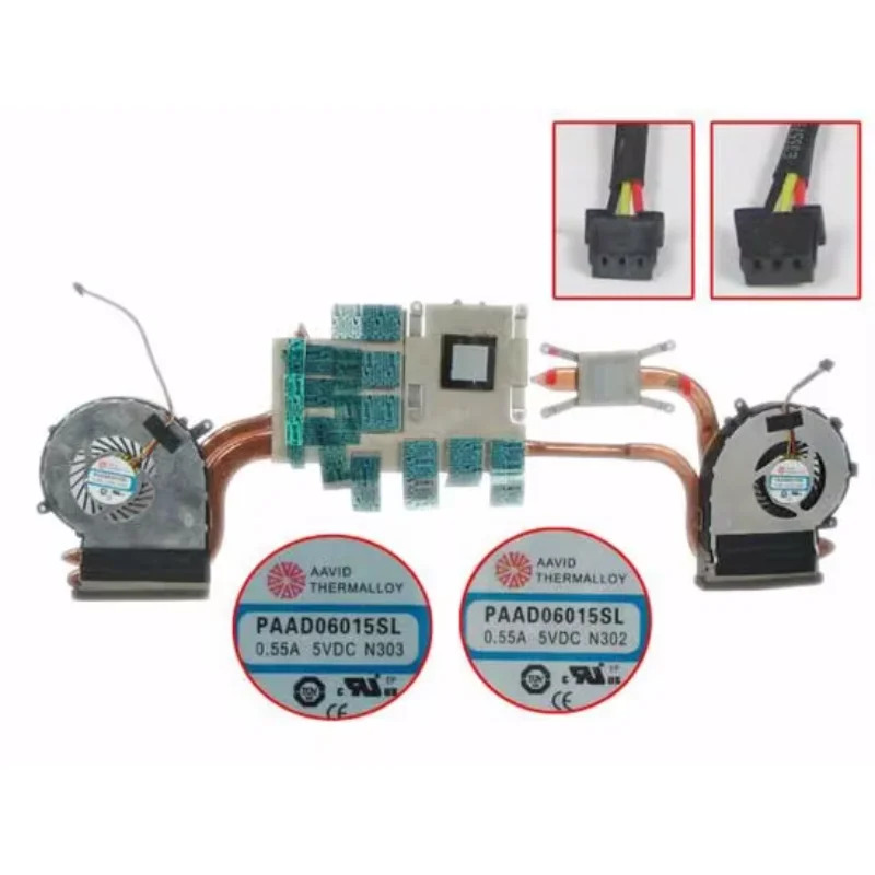 AID GE62 GP62 GL62 PE60 PAAD06015SL DC 5V 0.55A 3핀 방열판 냉각팬