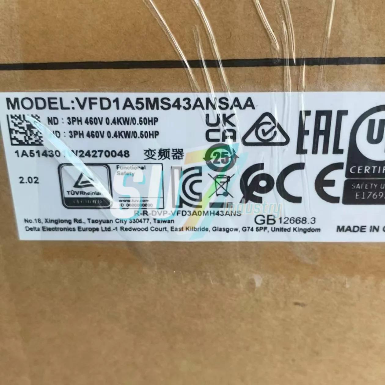 VFD1A5MS43ANSAA 주파수 변환기 원본