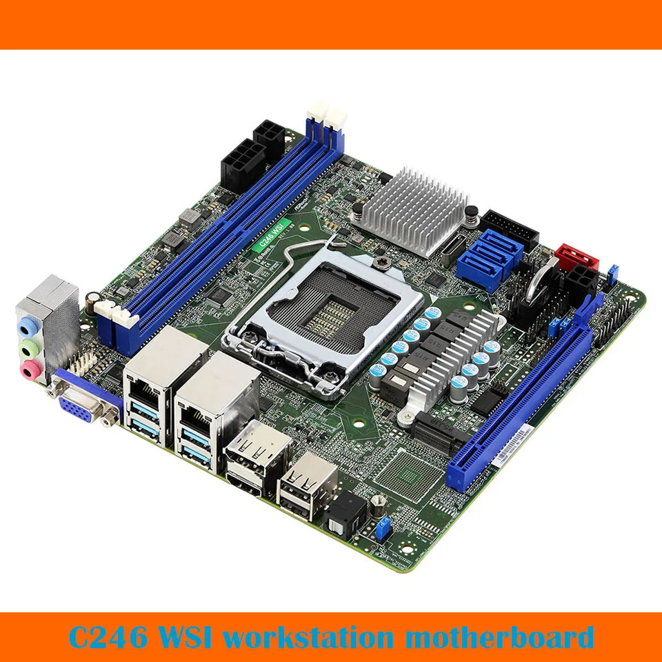 ASRock호환 LGA1151 C246 WSI 워크스테이션 지원 E2100 2200 DDR4 ECC