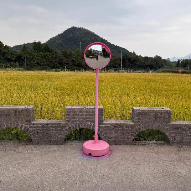 광각 볼록거울 스탠드 야외 주차장 인테리어 사각지대 오목거울 코너 소품 안전 - 상품 이미지