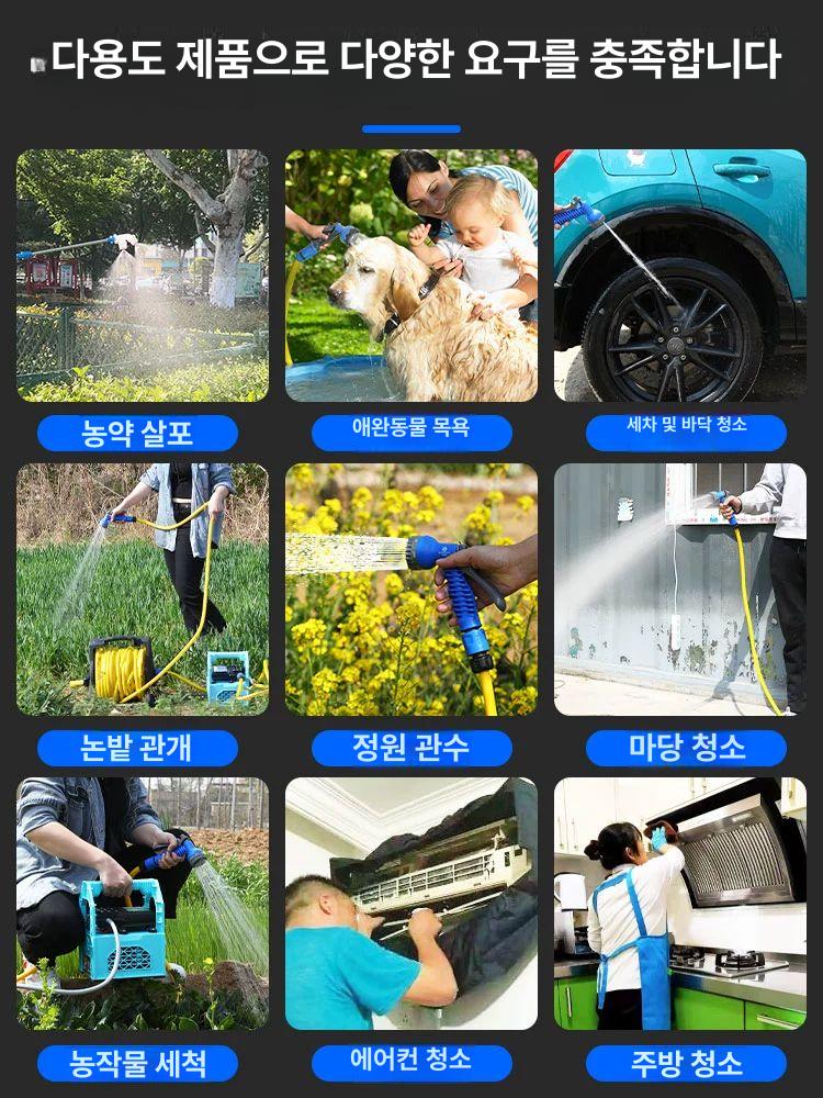 충전식 양수기 자동 농업용 텃밭 워터펌프 관개 고압 전기 배터리 원예 급수기 분무기 - 상세 이미지 3
