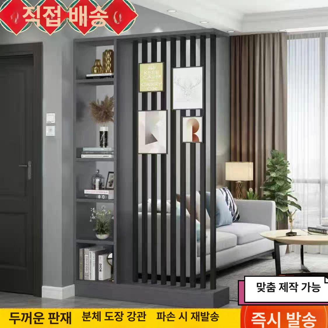 셀프 가림막파티션 무타공 분리 패브릭 이동식파티션 높이 아치형 바퀴 직선형 - 상세 이미지 2