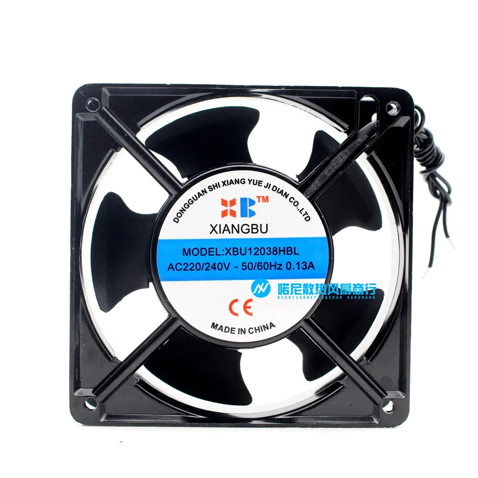 XIANGBU XBU12038HBL 2 와이어 서버 냉각팬 AC 220V 0.13A mm