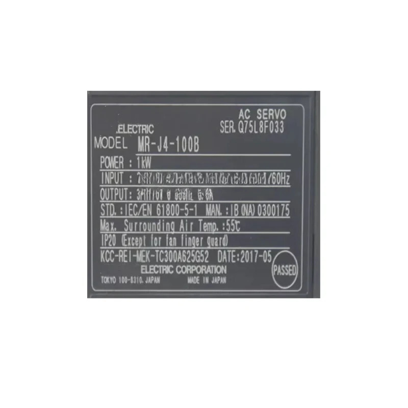 MR-J4 시리즈 서보 드라이버 MR-J4-100B 오리지널 신