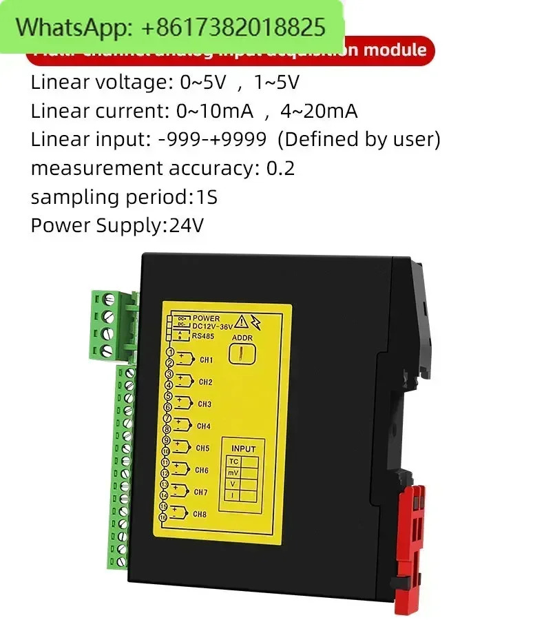 4 채널 초박형 DIN35 DCS/PLC/HMI 절연 0-5V/1-5V/0-10V/0-10ma/0-20ma/4-20ma 아날로그 출력 모듈RS485 MODBUS 포함